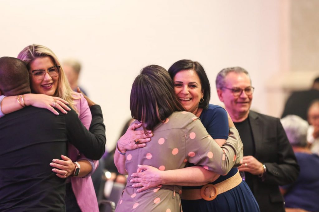 Momento da chegada ao evento