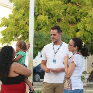 Alunos da Escola de Missões durante a programação evangelística