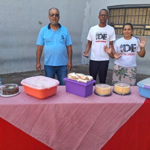 Momento de comunhão durante o batismo