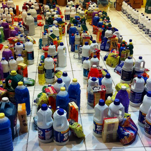 Diário de bordo: Kits de limpeza sendo montados