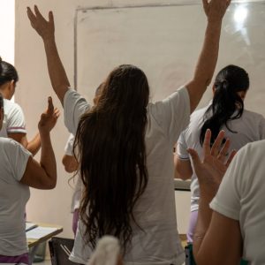 Juliana Borba participou de ação em presídio de Campina Grande (PB)