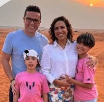Gleison e Marina Cabral com os filhos